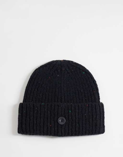 Carhartt WIP Anglistic beanie in gespikkeld zwart, 2 van 3
