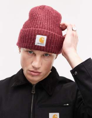 Carhartt WIP Anglistic beanie in red