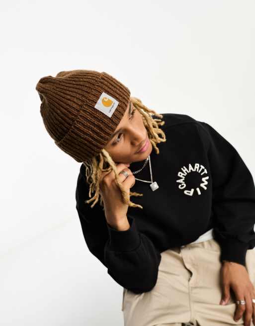 Carhartt WIP – Anglistic – Brązowa czapka beanie