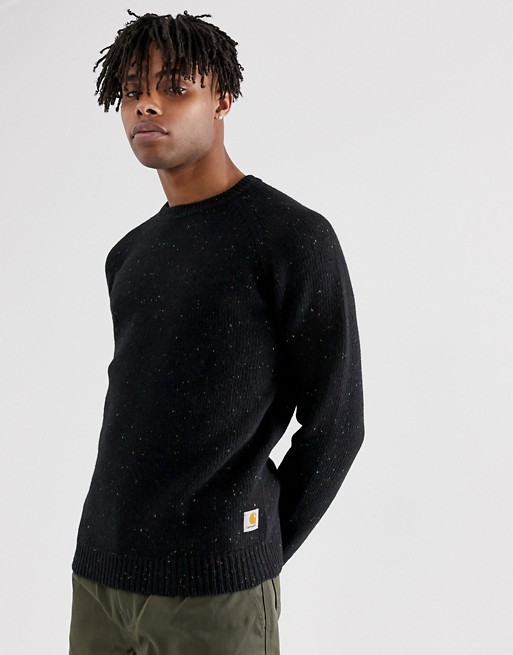 Carhartt WIP Anglistic knit sweater in black