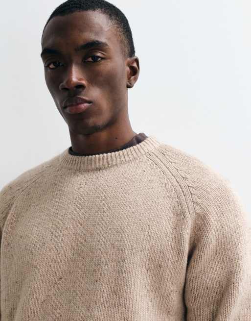 Carhartt WIP Anglistic knitted speckled jumper in natural, 5 of 5