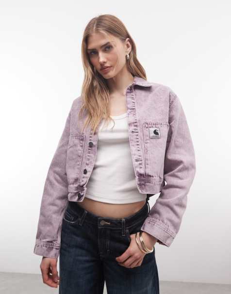 Carhartt WIP arca denim jacket in purple