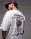 [Carhartt WIP] Carhartt WIP Arcan loose fit motif t-shirt in white M WHITE