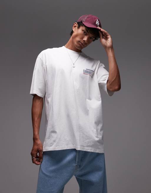 Carhartt WIP arcan loose fit motif T-shirt in white | ASOS