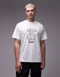 [Carhartt WIP] Carhartt WIP Arcan loose fit motif t-shirt in white XL WHITE