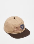 [Carhartt WIP] Carhartt WIP Arcan motif cap with contrast peak in beige-Neutral One Size BEIGE