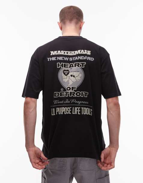 Carhartt WIP – Arcan – Svart t-shirt med avslappnad passform och tryck baktill - view 1