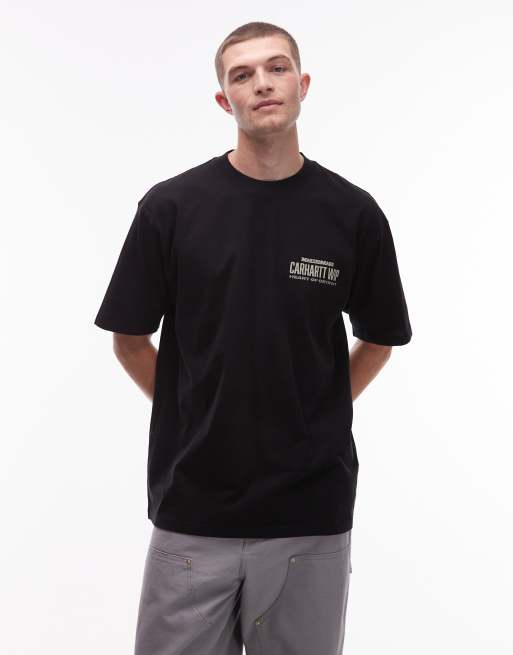 Carhartt WIP – Arcan – Svart t-shirt med avslappnad passform och tryck baktill, 3 av 5