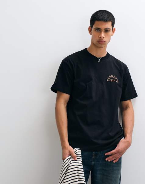 Carhartt WIP Arch Script front and back print t-shirt in black - view 1