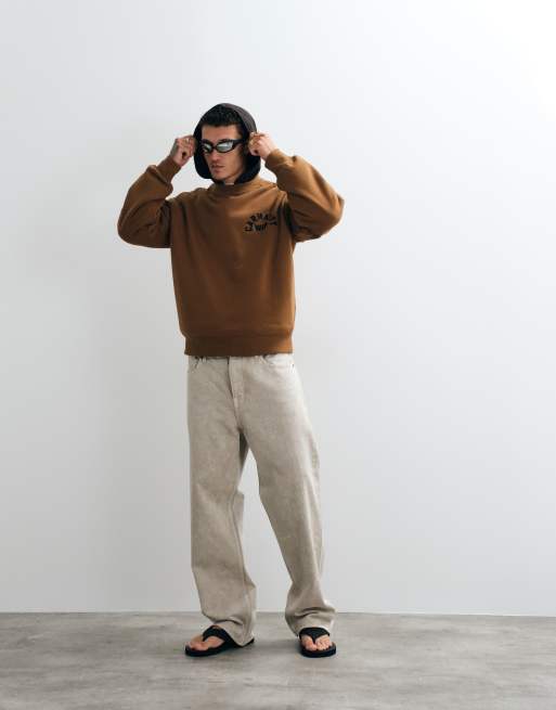 Carhartt WIP Arch Script logga sweatshirt i hamilton brown, 4 av 5