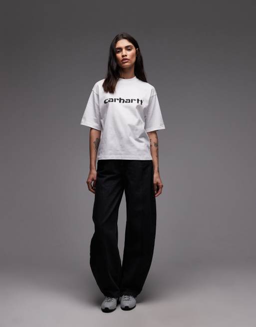 Carhartt WIP archive print boxy t-shirt in white with back print, 3 of 4