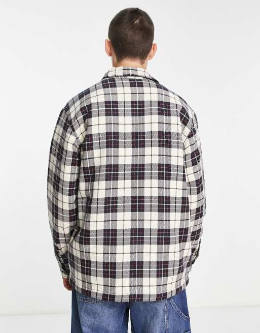 Carhartt WIP Arden check shacket in white, 2 of 4