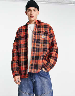 Carhartt WIP - Arden - Surchemise à carreaux - Orange - view 1