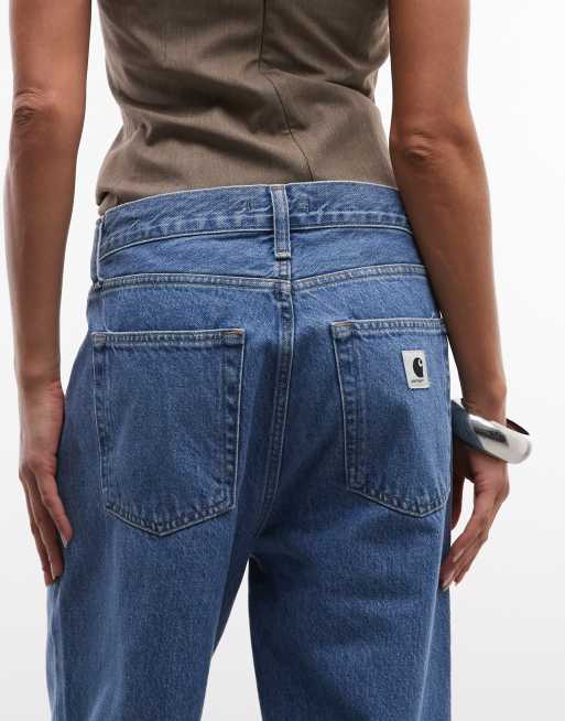 Carhartt WIP Arin Tapered Jeans in Dunkelblau Stonewash, 4 von 5