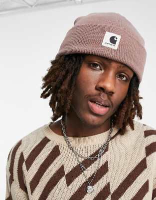 Carhartt WIP Ashley beanie in pink - ASOS Price Checker