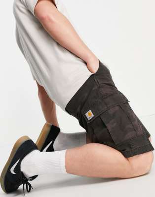 Carhartt WIP – Aviation – Cargo-Shorts mit schwarzem Military-Muster