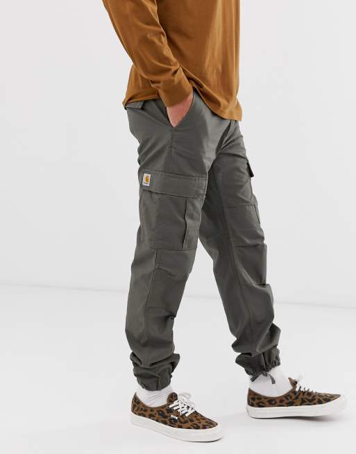 Carhartt WIP Aviation Slim Fit Printed Cotton Ripstop Cargo Trousers, $47, MR PORTER