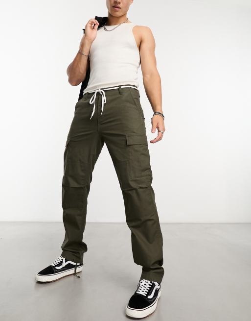 Carhartt WIP Aviation cargo slim pants in khaki, 4 of 4