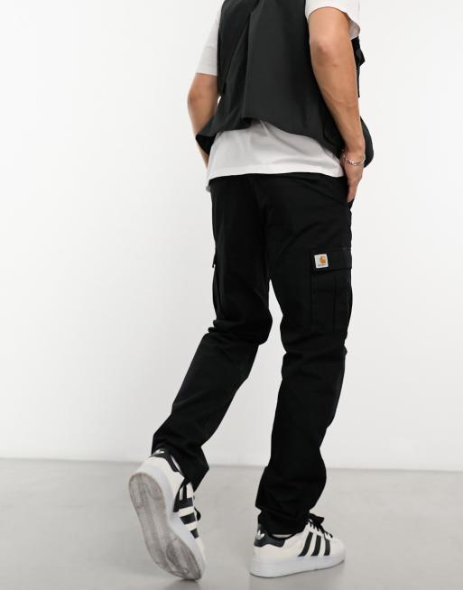 Carhartt WIP – Aviation – Czarne dopasowane bojówki, 2 z 4