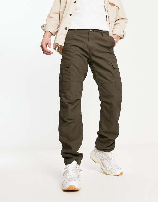 Carhartt WIP – Aviation – Dopasowana bojówki w kolorze khaki 