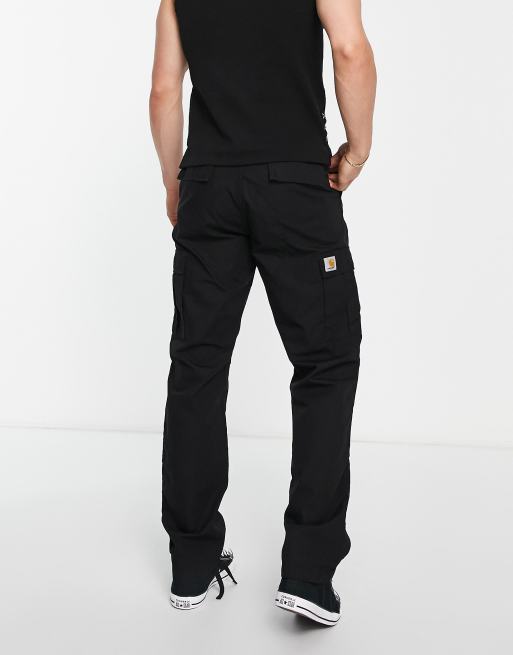 Carhartt WIP – Aviation – Schmal geschnittene Cargohose in Schwarz, 2 von 4