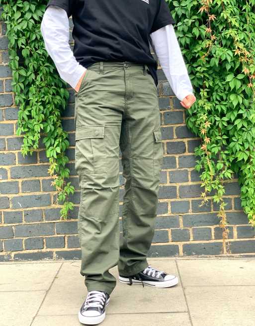 Khaki Aviation Cargo Pants by Carhartt Work In Progress on Sale