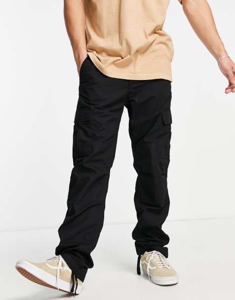 Carhartt WIP aviation slim fit cargo trousers in black