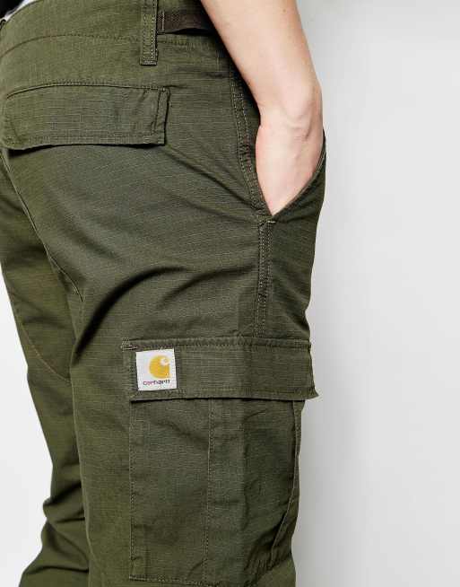 Carhartt WIP Aviation Slim Fit Printed Cotton Ripstop Cargo Trousers, $47, MR PORTER