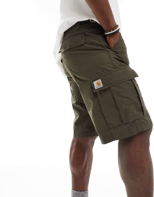 Carhartt WIP - Aviation - Smalle cargoshort in kaki, 3 van 4