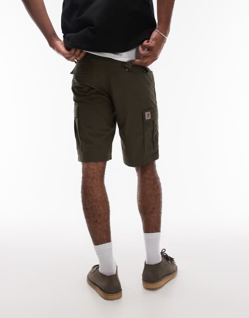 Carhartt WIP – Aviation – Zielone szorty bojówki, 4 z 5