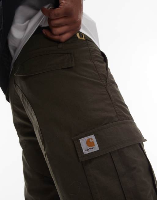Carhartt WIP – Aviation – Zielone szorty bojówki, 5 z 5