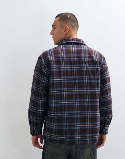 Carhartt WIP Baird shacket in brown check, 4 of 5
