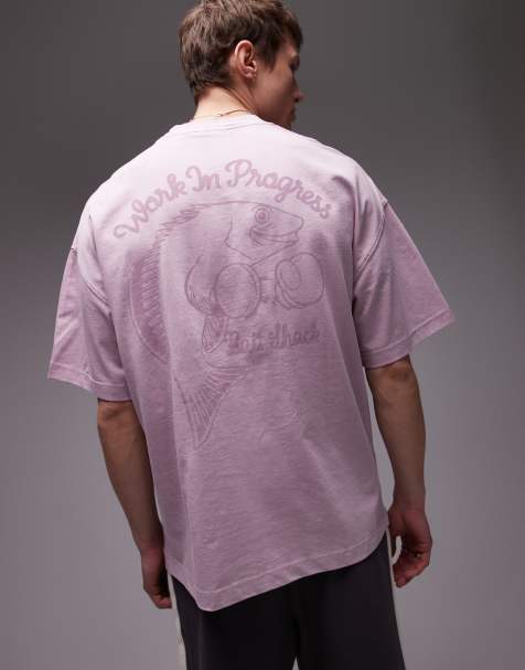 Carhartt WIP bait shack back print t-shirt in washed pink - view 1