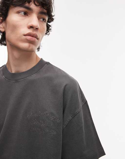 Carhartt WIP bait shack graphic t-shirt in washed black