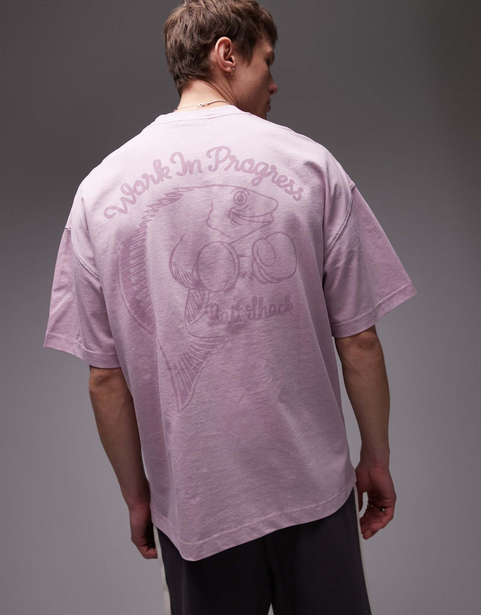 Футболка с рисунком Carhartt WIP bait shack розового цвета