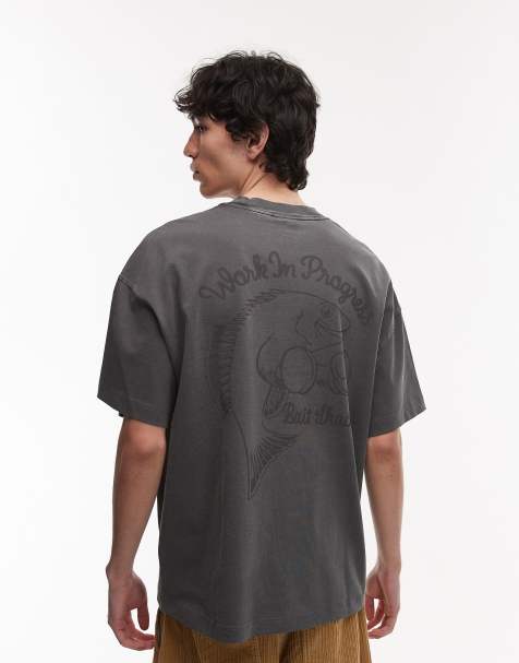 Carhartt WIP - Bait Shack - Vasket sort T-shirt med grafik - view 1
