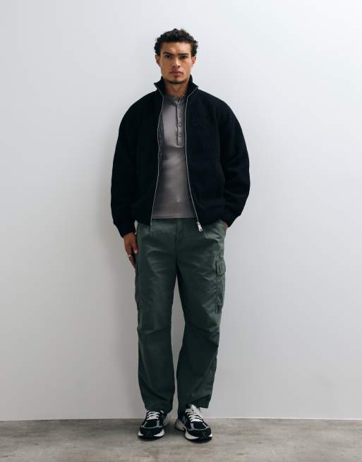 Carhartt WIP Banley strikket jakke med lynlås i sort, 2 af 5