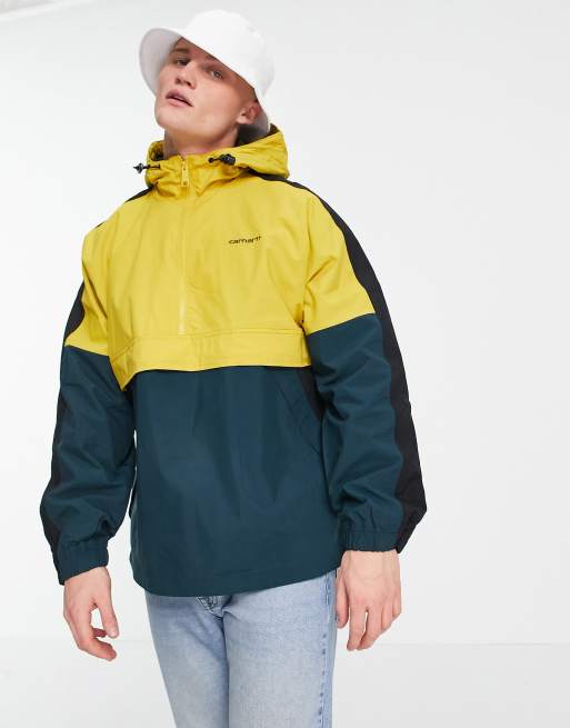 Carhartt WIP Barnes pullover jacket in yellow colour block ASOS