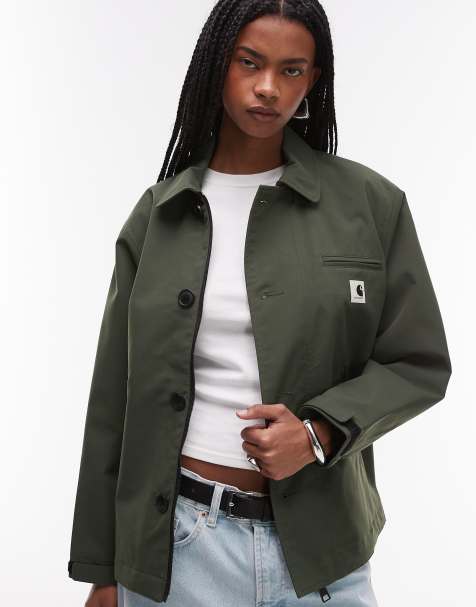 Carhartt WIP – Barnett-Jacke in Khaki mit Reißverschluss und Brusttasche - view 1