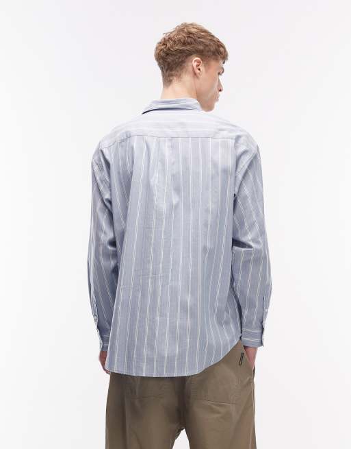 Carhartt WIP – Beale – Blårandig skjorta med långa ärmar, 3 av 5