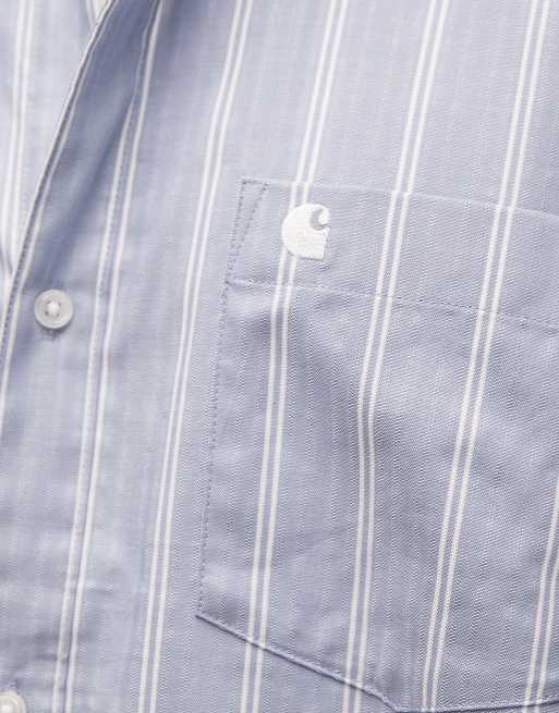 Carhartt WIP – Beale – Blårandig skjorta med långa ärmar, 5 av 5