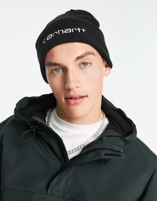 Carhartt WIP - Beanie met script in zwart
