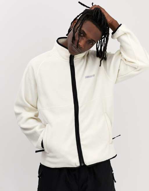 Carhartt WIP Beaufort fleece jacket in wax white