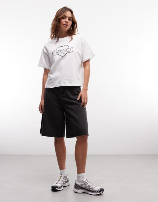 Carhartt WIP - Beige T-shirt med skyformet hjerteprint, 2 af 4