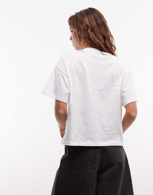 Carhartt WIP - Beige T-shirt med skyformet hjerteprint, 4 af 4