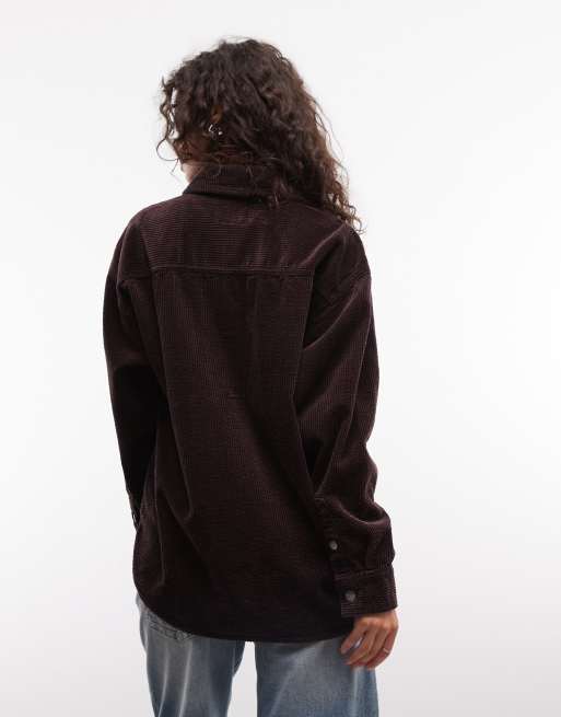 Carhartt WIP Bekka långärmad manchesterskjorta i mörkbrun, 4 av 4