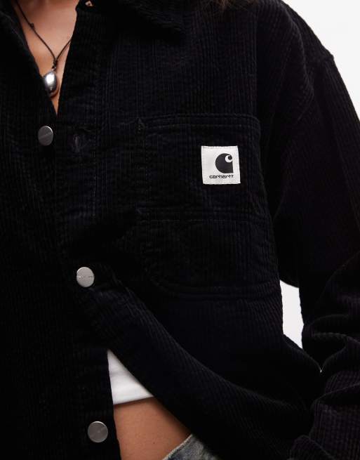 Carhartt WIP Bekka långärmad manchesterskjorta i svart, 3 av 4