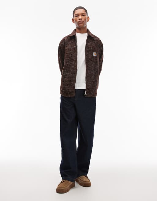 Carhartt WIP bellamy shirt jacket in brown check | ASOS
