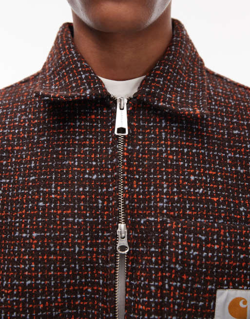 Carhartt WIP bellamy shirt jacket in brown check | ASOS
