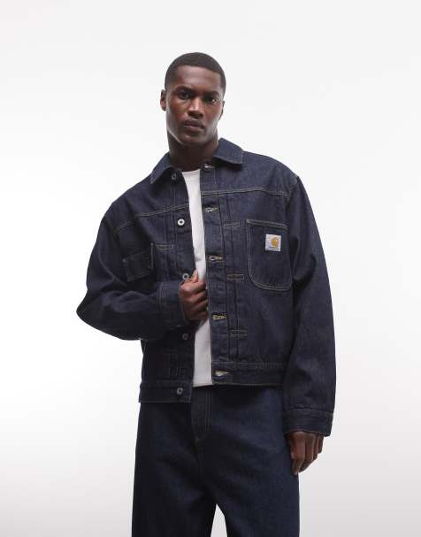 Carhartt WIP – Belmar – Blå, tvättad jeansjacka - view 1